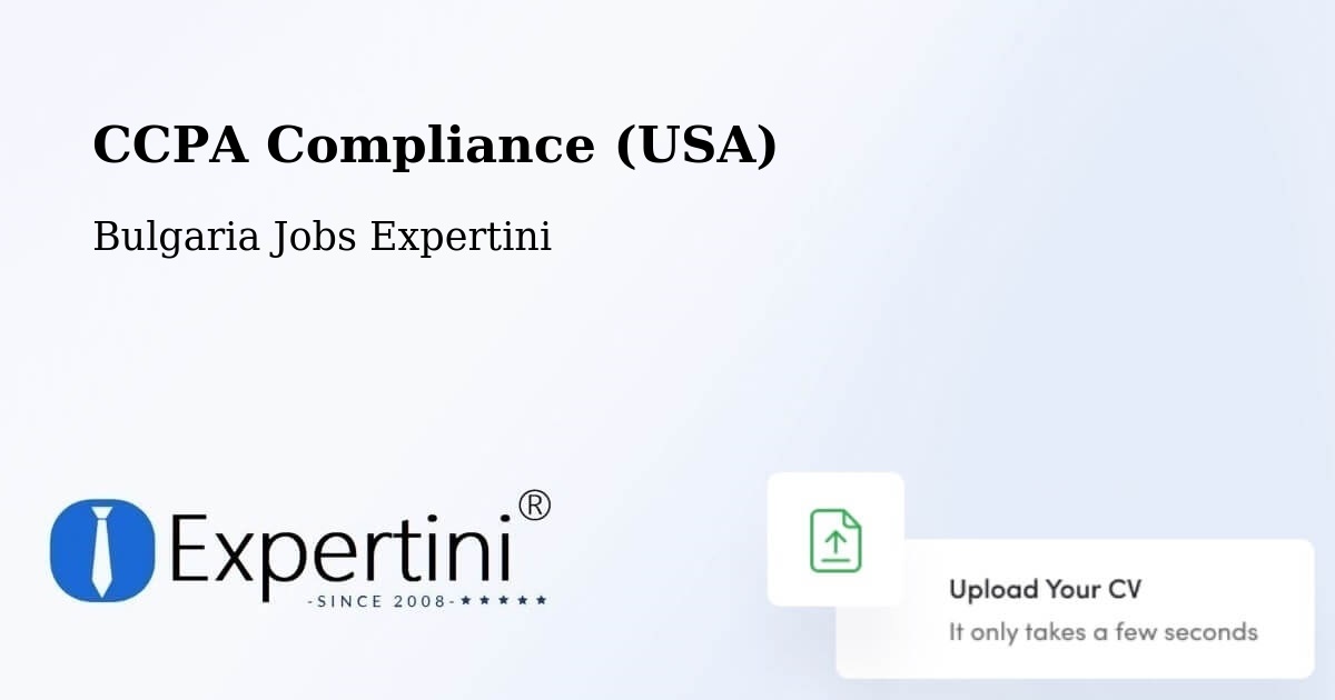 CCPA Privacy Rights & Compliance Notice – Bulgaria - Bulgaria Jobs Expertini